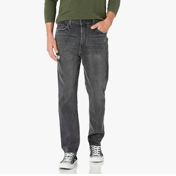 NWT True Religion Men’s Logan Relaxed Tapered Fit Black Distressed Jeans Size 33 - Picture 1 of 13